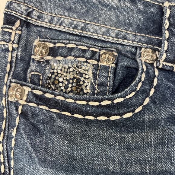 Miss Me Bling Pocket Bootcut Y2K Inspired Jeans Western Glam Cowgirl Denim sz 30 - Picture 15 of 16
